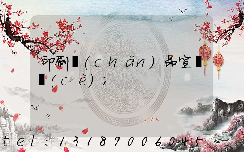 印刷產(chǎn)品宣傳冊(cè)