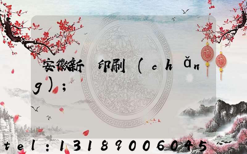 安徽新華印刷廠(chǎng)