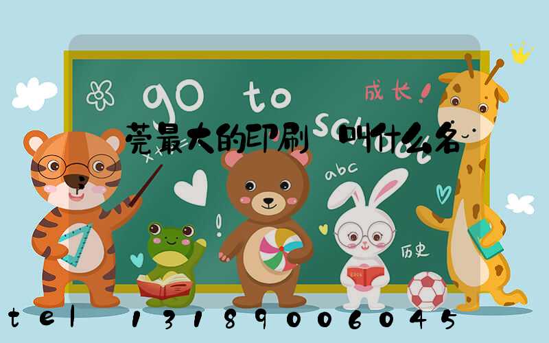 東莞最大的印刷廠叫什么名