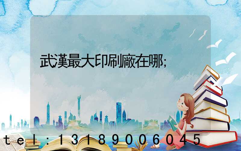 武漢最大印刷廠在哪