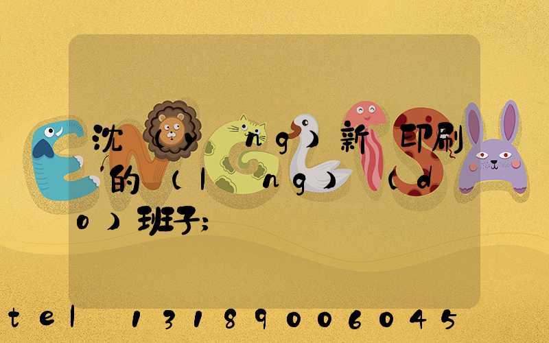 沈陽(yáng)新華印刷廠的領(lǐng)導(dǎo)班子