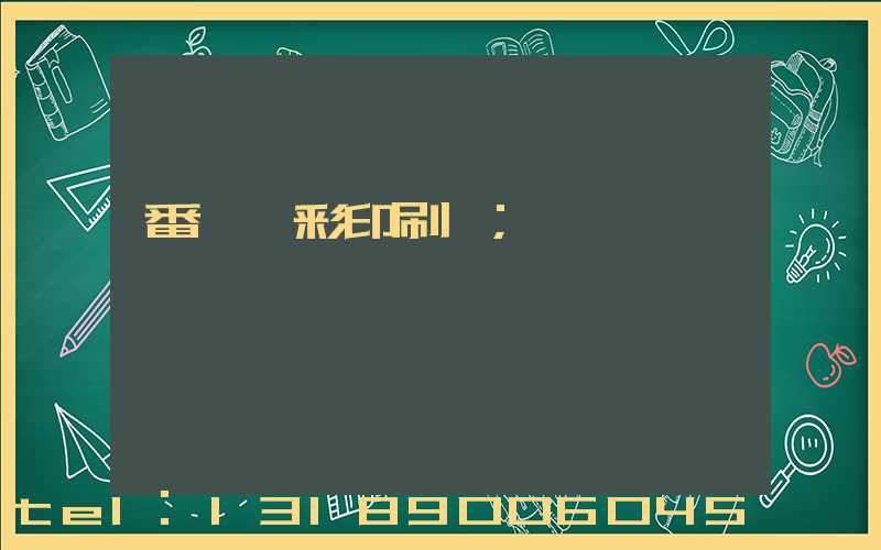 番禺藝彩印刷廠