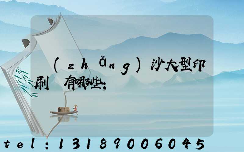 長(zhǎng)沙大型印刷廠有哪些